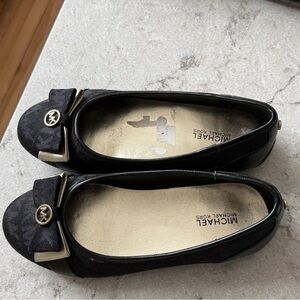 Michael Kors Black and Gold Women's Flats